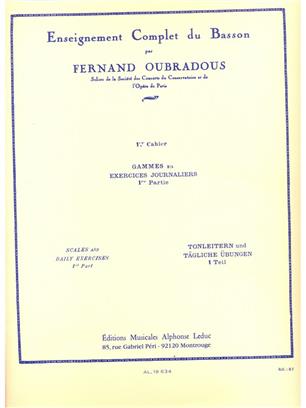 OUBRADOURS F. - ESCALAS Y EJERCICIOS DIARIOS V.1 -