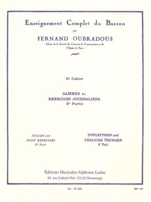 OUBRADOURS F. - ESCALAS Y EJERCICIOS DIARIOS V.2 -