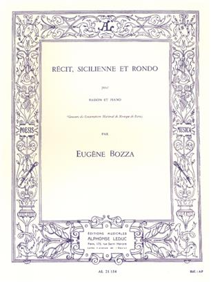 BOZZA E. - RECITATIVO SICILIANA Y RONDO -