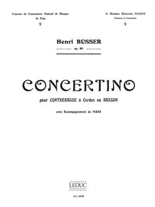 BUSSER H. - CONCERTINO - OP.80