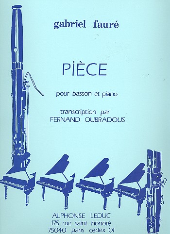 FAURE G. - PIEZA -FAGOT Y PIANO
