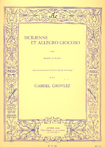 GROVLEZ G. - SICILIANA Y ALLEGRO GIOCOSO -FAGOT Y PIANO