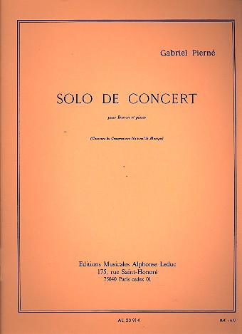 PIERNE G. - SOLO DE CONCIERTO - OP.35 - FAGOT Y PIANO