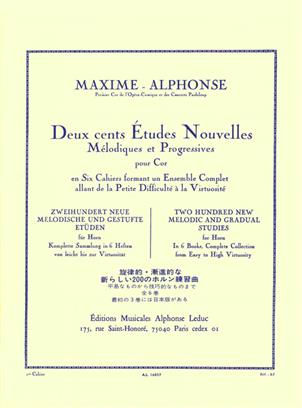 MAXIME ALPHONSE - ESTUDIOS NOUVELLES (200) V.1 -