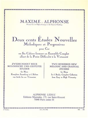 MAXIME ALPHONSE - ESTUDIOS NOUVELLES (200) V.6 -