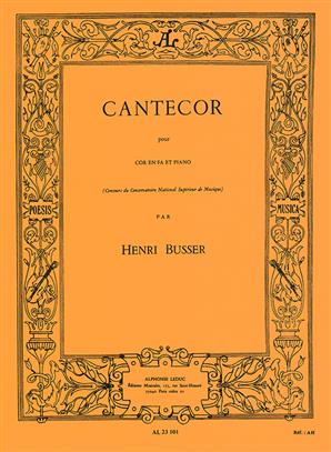 BUSSER H. - CANTECOR - OP.77