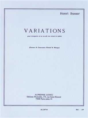 BUSSER H. - VARIACIONES - OP.53