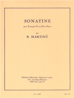 MARTINU B. - SONATINA - TROMPETA Y PIANO