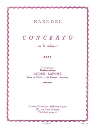 HANDEL G.F. - CONCIERTO FA m -TROMBON