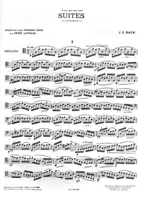 BACH J.S. - SUITES (6) TROMBON  - 2