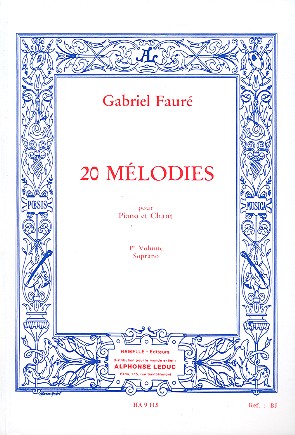 FAURE G. - MELODIAS Y CANCIONES V.1 (20) - SOPRANO