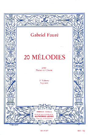 FAURE G. - MELODIAS Y CANCIONES V.3 (20) - SOPRANO