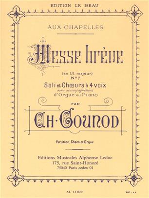 GOUNOD CH. - MISA BREVE Nº7 DO M SOLIS./CORO MIX./ORG -