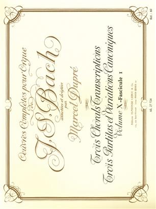 BACH J.S. - OBRA V.10 Nº1 -