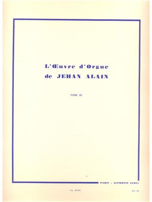 ALAIN J. - OBRA DE ORGANO V.3 -