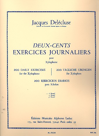 DELECLUSE J. - EJERCICIOS DIARIOS (200) V.1 -XILÓFONO