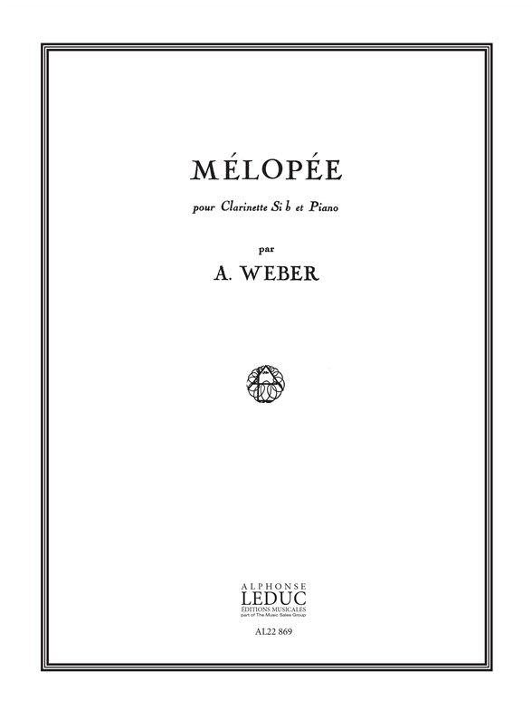 WEBER A. - MELOPEE (CLARINETE Y PIANO)