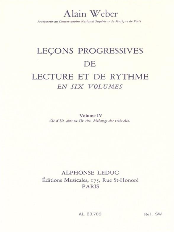 WEBER A. - LECCIONES PROGRESIVAS DE LECTURA Y  RITMICO V.4 -