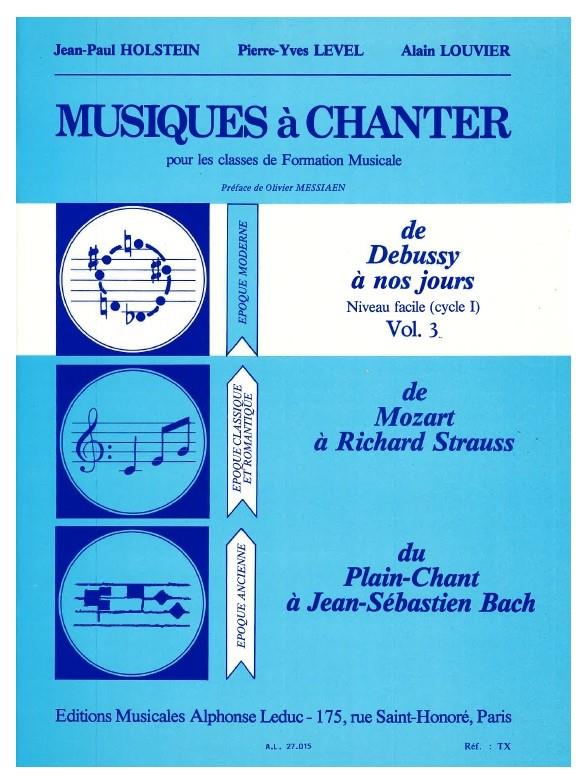 LEVEL - MUSIQUES A CHANTER V.3 -CICLO 1 (NIVEL FACIL)