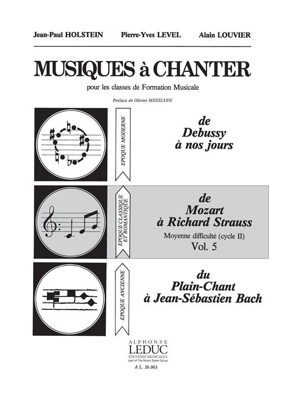 LEVEL - MUSIQUES A CHANTER .VOL 5- CICLO 2 -( MEDIANA DIFICULTAD)