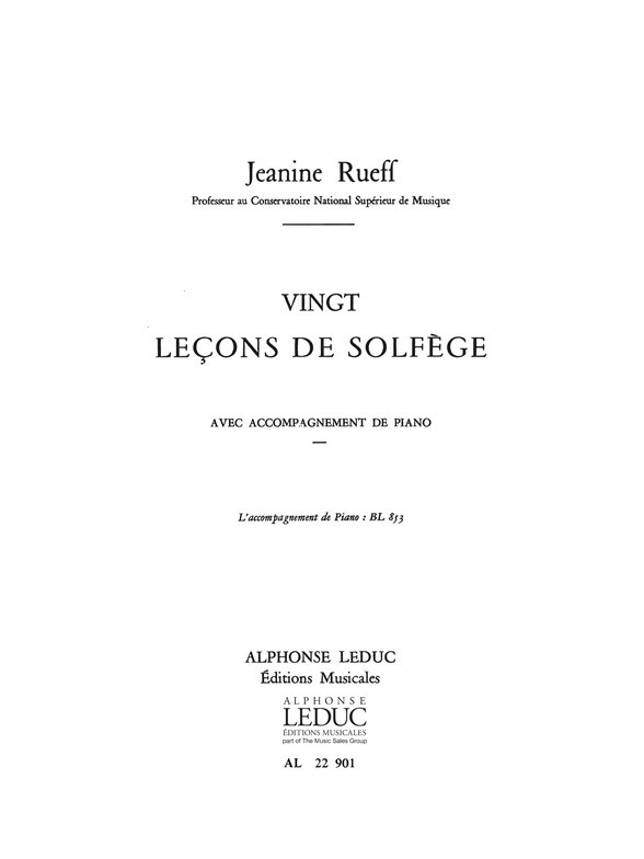 RUEFF J. - NUEVAS LECCIONES DE SOLFEO (20) -( VERSION A)