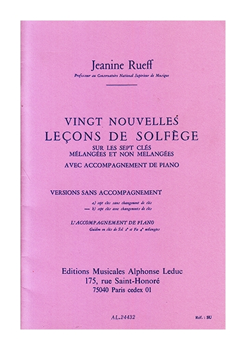 RUEFF J. - NUEVAS LECCIONES DE SOLFEO (20) ( VERSION B)