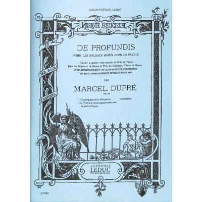 DUPRE M. - DE PROFUNDIS (SATB) + PIANO