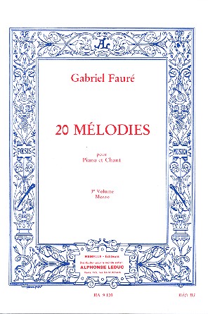 FAURE G. - MELODIAS Y CANCIONES V.3 (20) -MEZZO SOPRANO