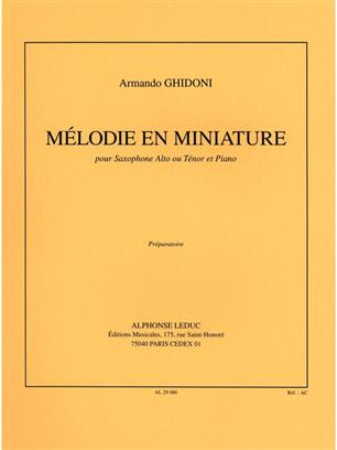 GHIDONI A. - MELODIA EN MINIATURA -