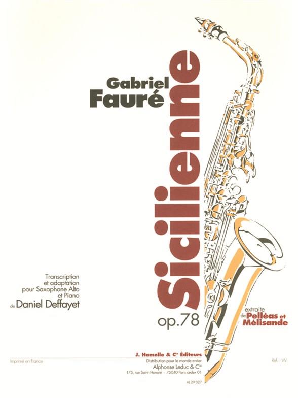 FAURE G. - SICILIANA - OP.78