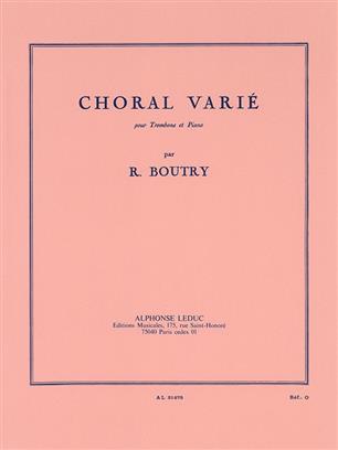 BOUTRY R. - CHORAL VARIE -TROMBON