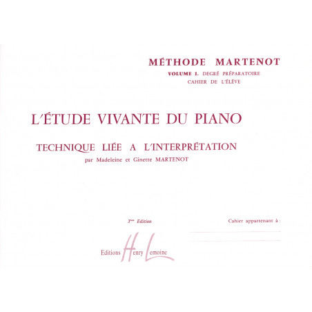 G. - ETUDE VIVANTE PREPARATOIRE ELEVE -