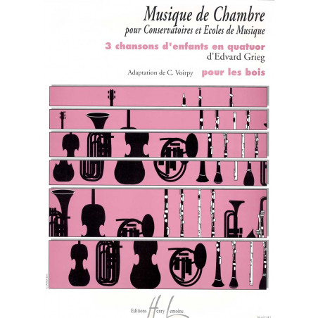 GRIEG E. - CANCIONES DE NIÑOS (3) (SC+PT) -