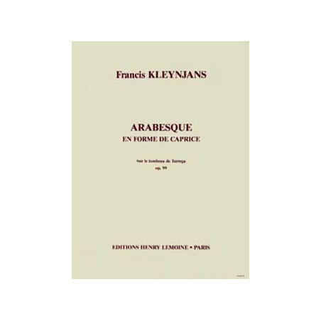 KLEYNJANS F. - ARABESCA EN FORMA DE CAPRICHO -