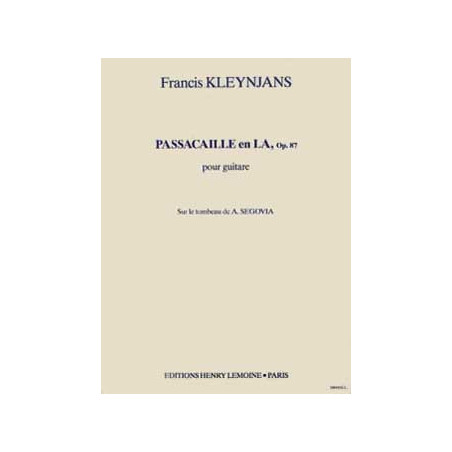 KLEYNJANS F. - PASACALLE -