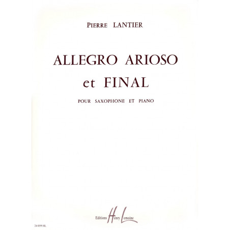 LANTIER P. - ALLEGRO ARIOSO ET FINAL -