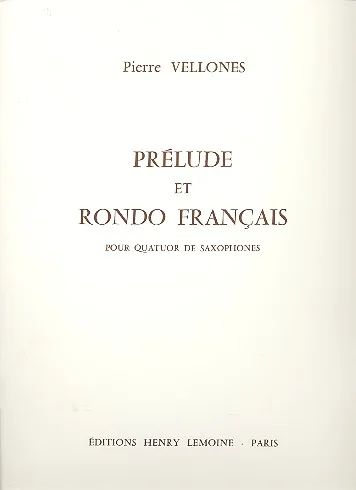 VELLONES P. - PRELUDIO Y RONDE FRANCES -