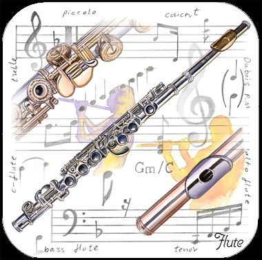 REGALO - POSA VASOS BLANCO CON FLAUTAS (PACK 4)