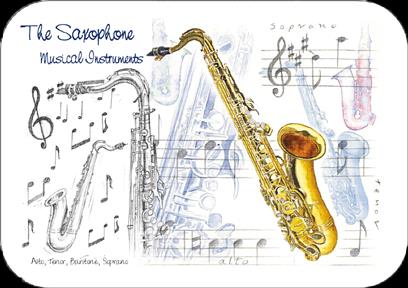 REGALO - MANTELITO INDIVIDUAL DE SAXOFONES (PACK 4)