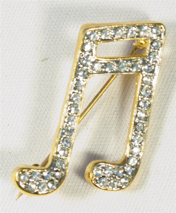 REGALO - BROCHE 2 CORCHEAS ORO ACABADO BRILLANTE