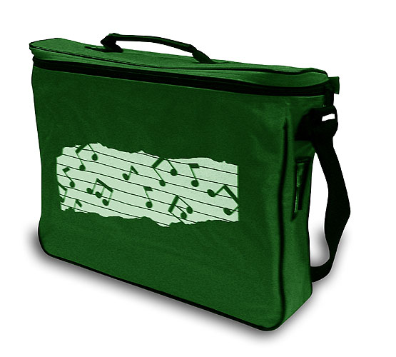 REGALO- BOLSA NOTAS MUSICALES VERDE *DESCATALOGADO*