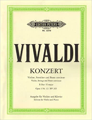 VIVALDI A. - CONCIERTO OP.3 Nº12 - RV.265