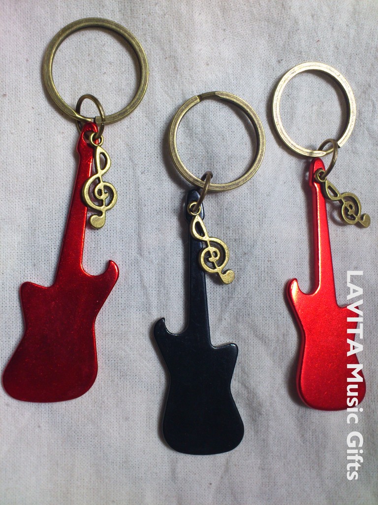 REGALO - LLAVERO GUITARRA ALUMINIO + CLAVE SOL LA VITA