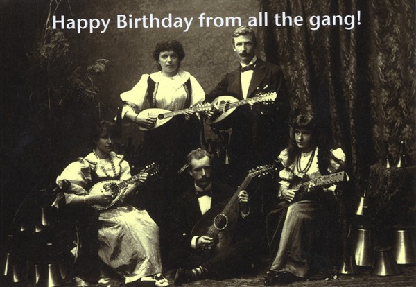 REGALO - TARJETA "Happy Birthday From All The Gang"