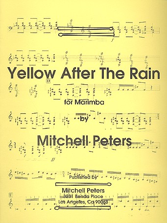 PETERS M. - YELLOW AFTER THE RAIN -marimba