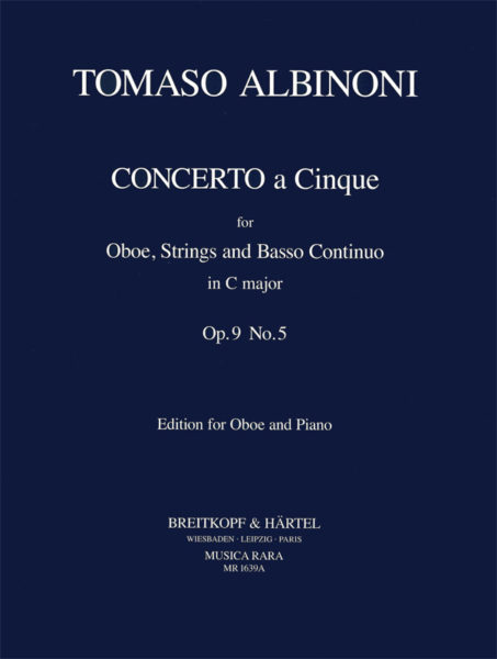 ALBINONI T. - CONCIERTO DOM - OP.9 Nº5- OBOE Y PIANO
