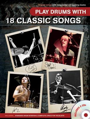 ALBUM. - PLAY DRUMS WITH +2CDS 18 CLASSIC SONGS