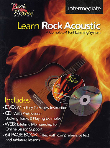 THE ROCK HOUSE METHOD LEARN ROCK ACOUSTIC GUITAR INTERMEDIATE (CD+DVD) (TABLATURA)