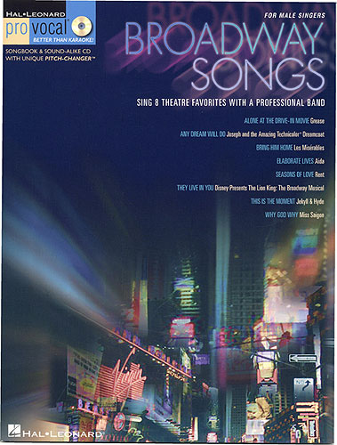 ALBUM - BROADWAY SONGS PRO VOCAL + CD (MALE-SINGER)