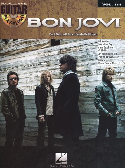 BON JOVI.- PLAY 8 SONGS WITH (TABLATURA) AND SOUND PLAY-ALONG + CD